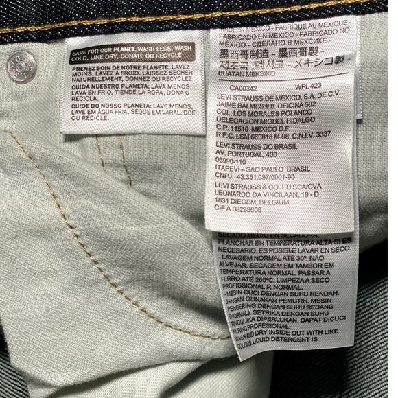 Mens Levi's 505 dark wash - Picture 9 of 11